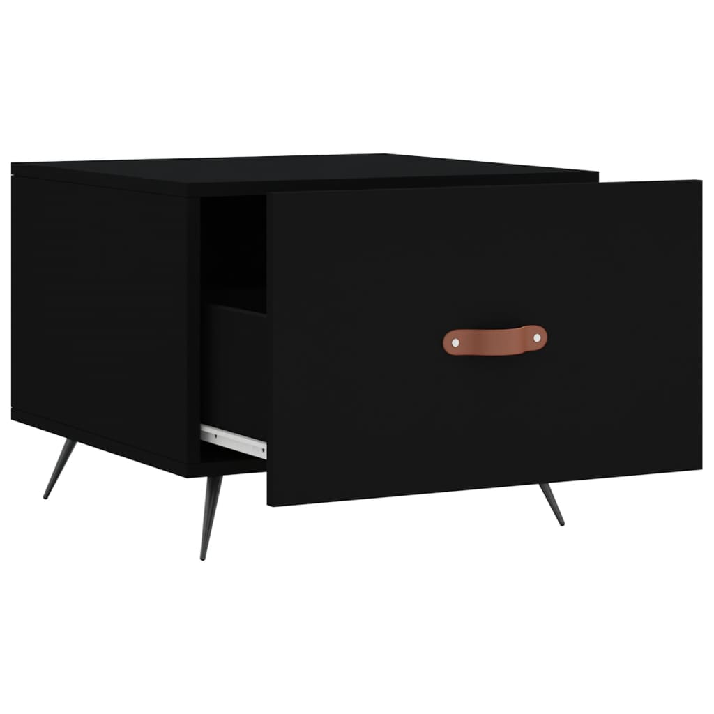 vidaXL Coffee Table Black 50x50x40 cm Engineered Wood 6