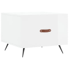 vidaXL Coffee Table High Gloss White 50x50x40 cm Engineered Wood 2