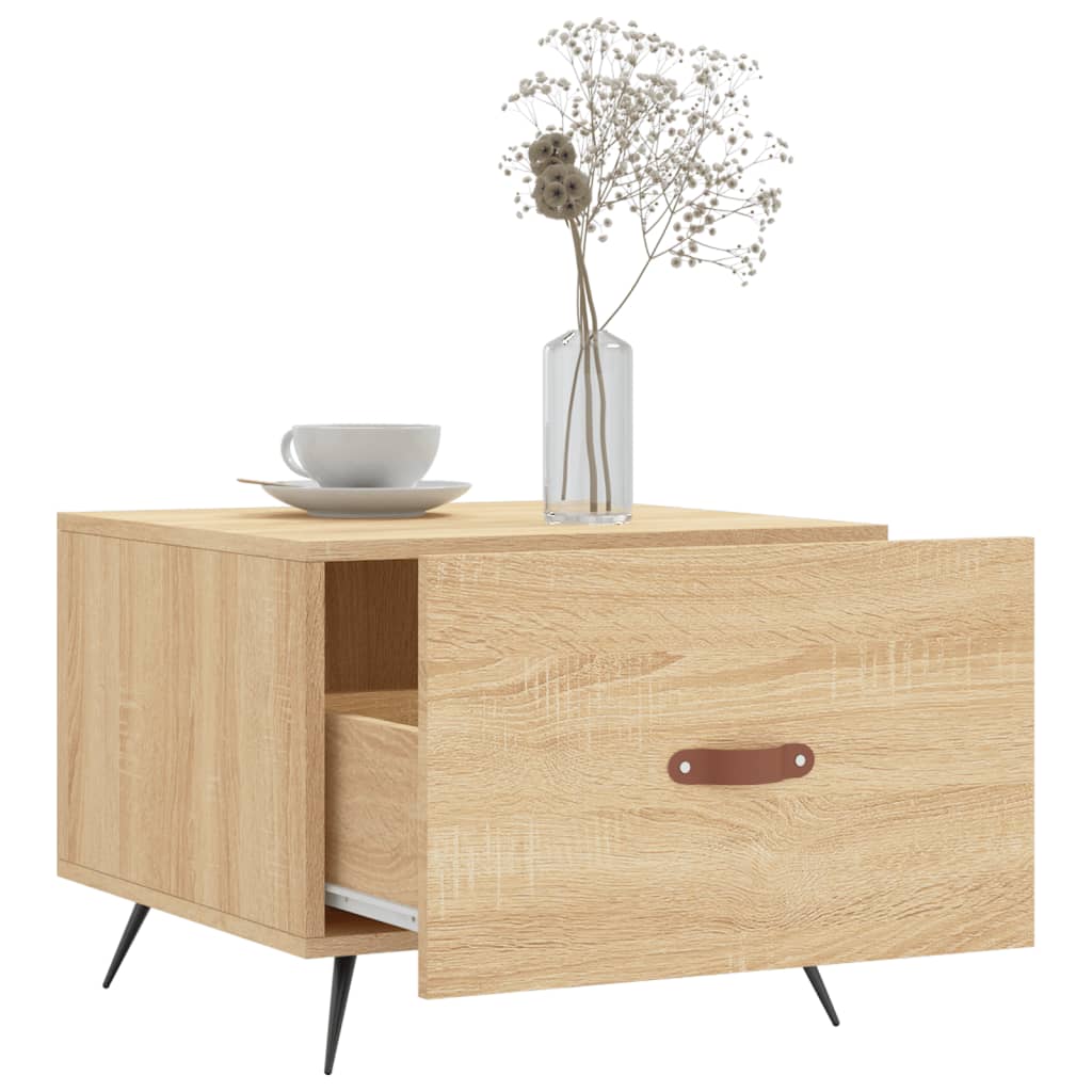 vidaXL Coffee Tables 2 pcs Sonoma Oak 50x50x40 cm Engineered Wood 4