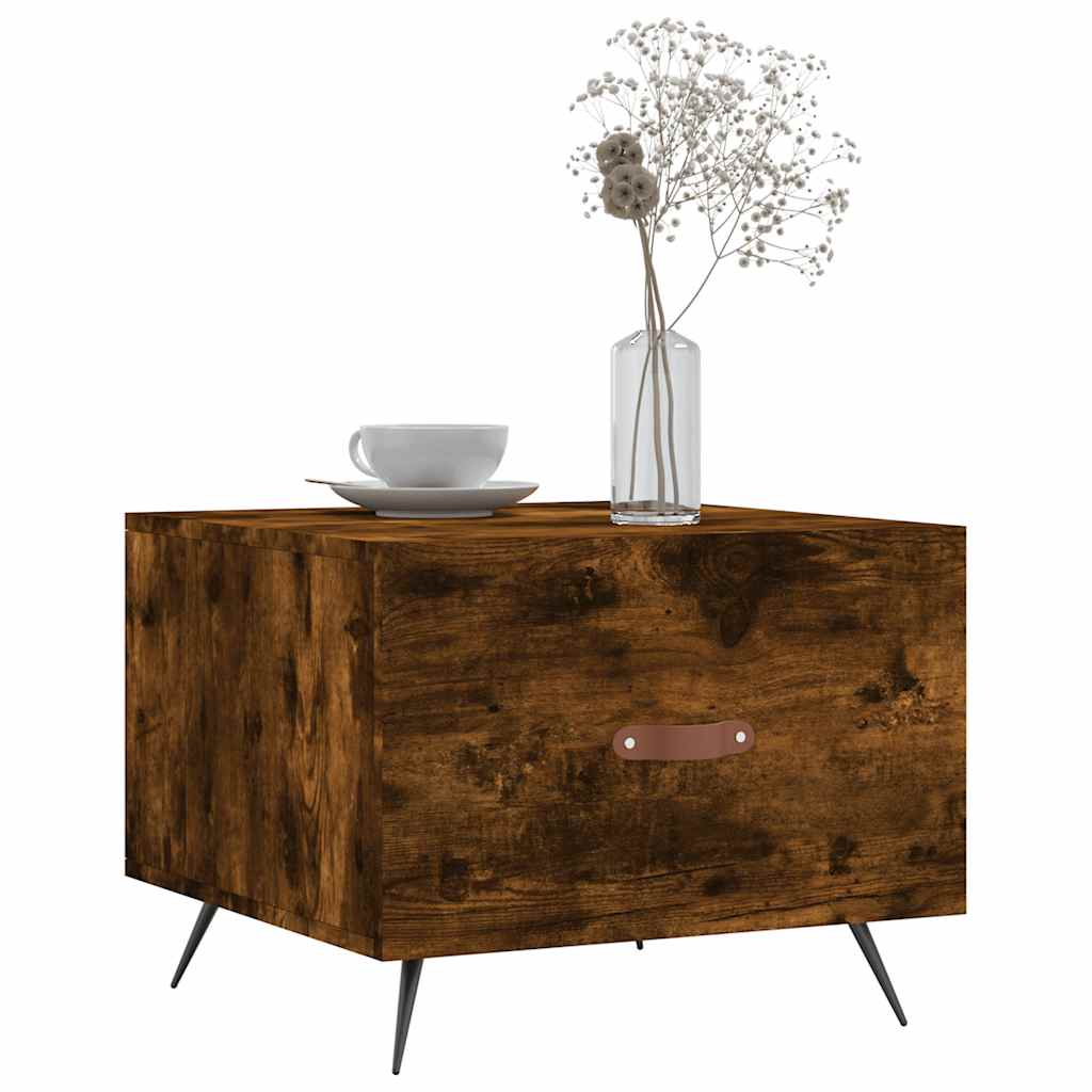 vidaXL Coffee Tables 2 pcs Smoked Oak 50x50x40 cm Engineered Wood 3