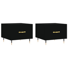 vidaXL Coffee Tables 2 pcs Black 50x50x40 cm Engineered Wood 2