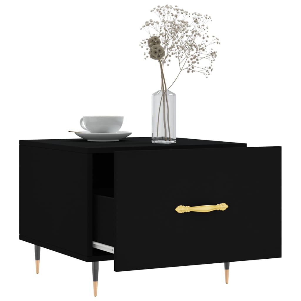 vidaXL Coffee Tables 2 pcs Black 50x50x40 cm Engineered Wood 4