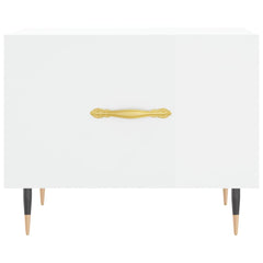 vidaXL Coffee Table High Gloss White 50x50x40 cm Engineered Wood 5