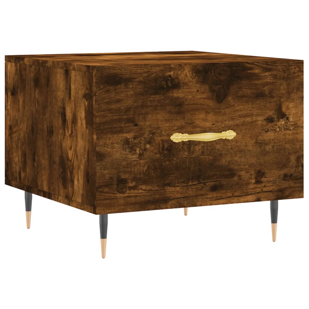 vidaXL Coffee Tables 2 pcs Smoked Oak 50x50x40 cm Engineered Wood 5