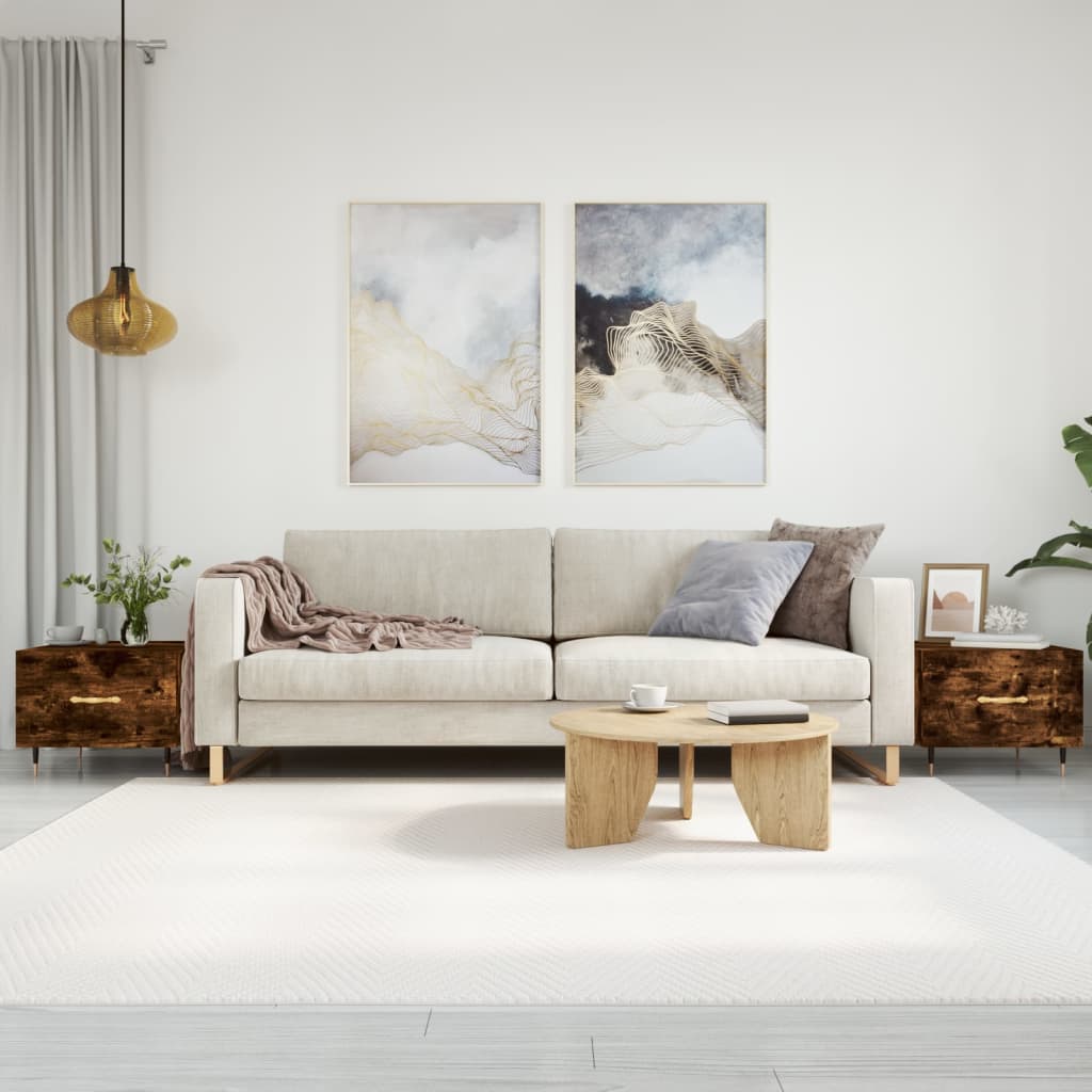 vidaXL Coffee Tables 2 pcs Smoked Oak 50x50x40 cm Engineered Wood 1