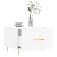 vidaXL Coffee Tables 2 pcs White 50x50x40 cm Engineered Wood 4