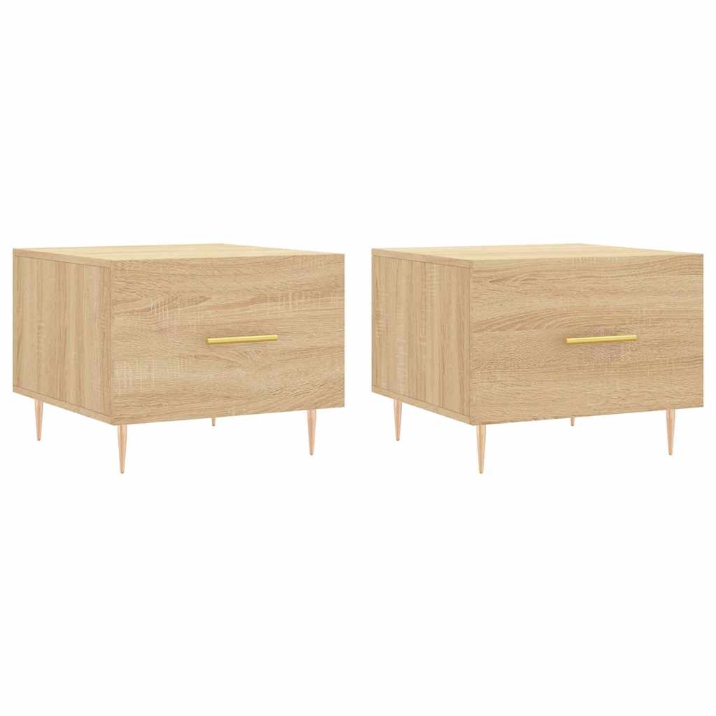 vidaXL Coffee Tables 2 pcs Sonoma Oak 50x50x40 cm Engineered Wood 2