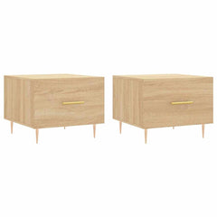 vidaXL Coffee Tables 2 pcs Sonoma Oak 50x50x40 cm Engineered Wood 2