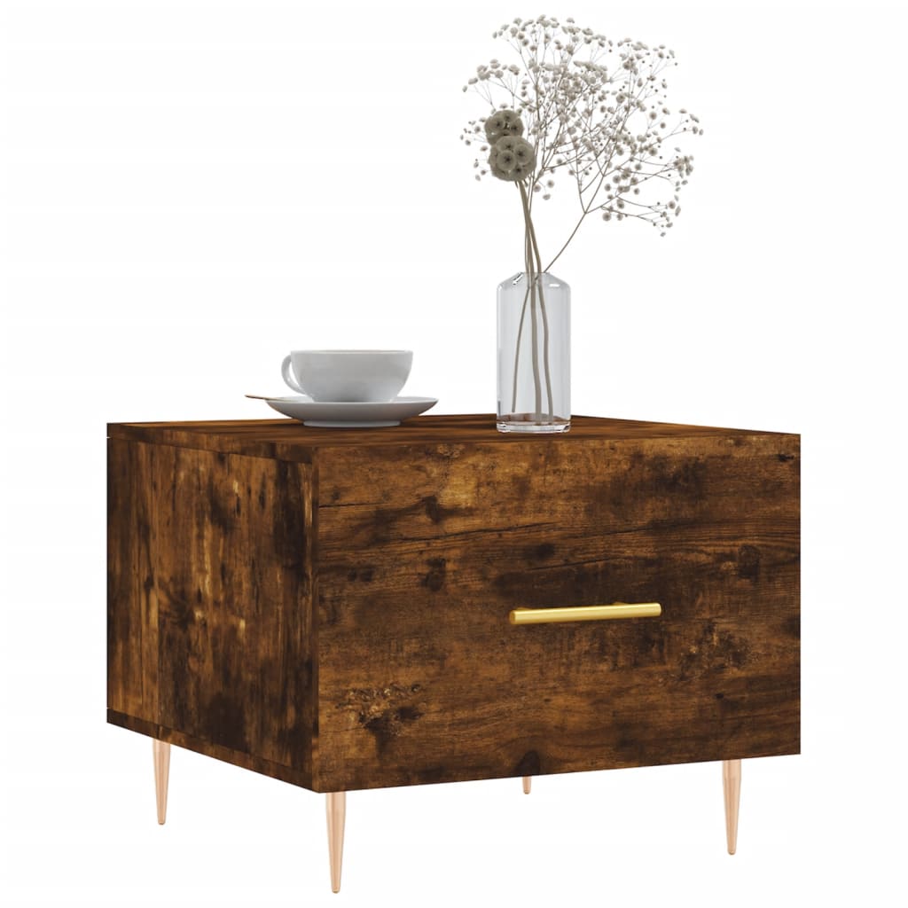vidaXL Coffee Tables 2 pcs Smoked Oak 50x50x40 cm Engineered Wood 3