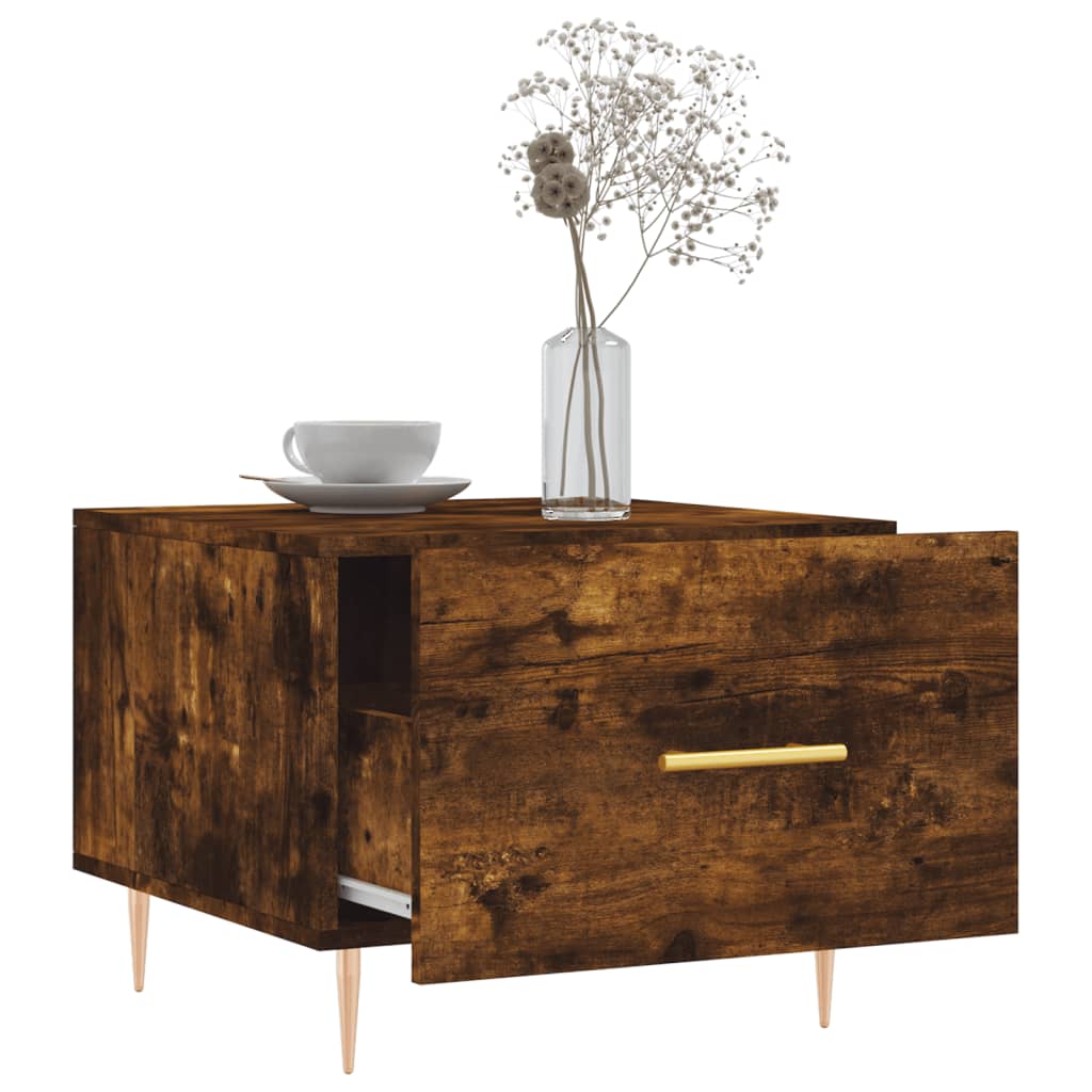 vidaXL Coffee Tables 2 pcs Smoked Oak 50x50x40 cm Engineered Wood 4