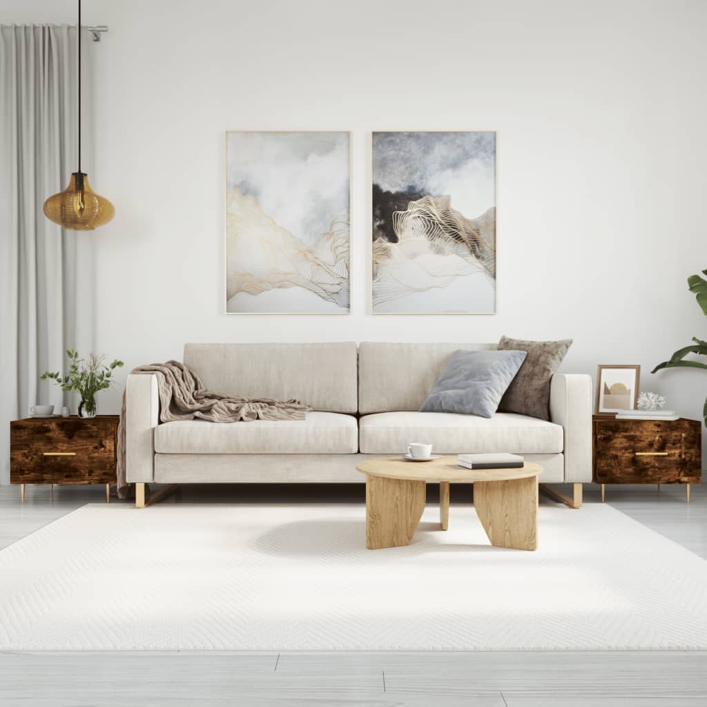 vidaXL Coffee Tables 2 pcs Smoked Oak 50x50x40 cm Engineered Wood 1