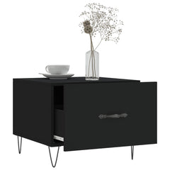 vidaXL Coffee Table Black 50x50x40 cm Engineered Wood 4