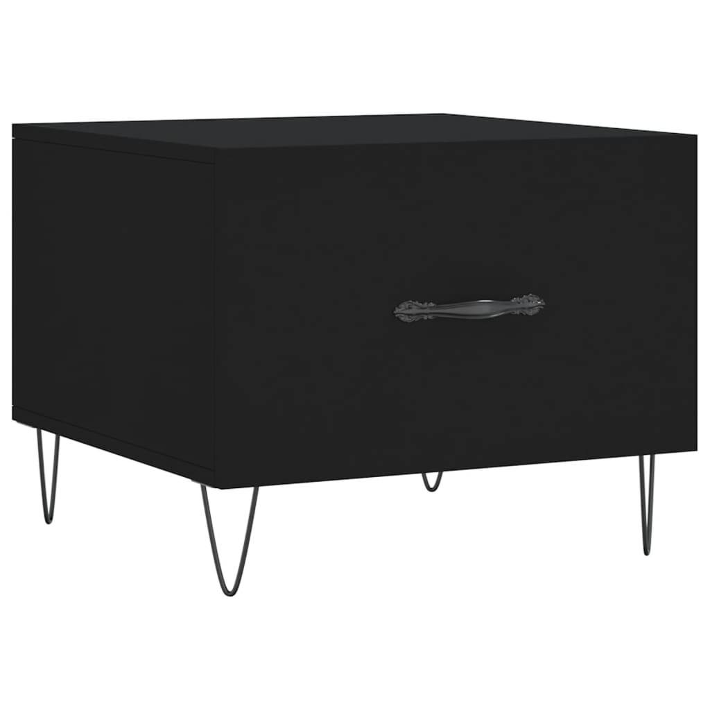 vidaXL Coffee Tables 2 pcs Black 50x50x40 cm Engineered Wood 5
