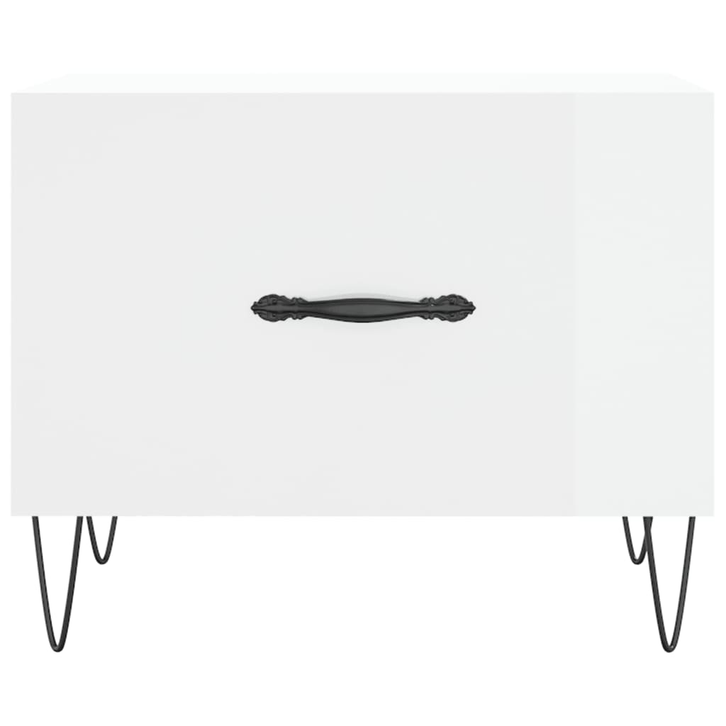 vidaXL Coffee Table High Gloss White 50x50x40 cm Engineered Wood 5