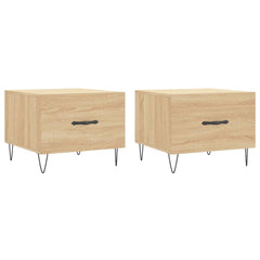 vidaXL Coffee Tables 2 pcs Sonoma Oak 50x50x40 cm Engineered Wood 2