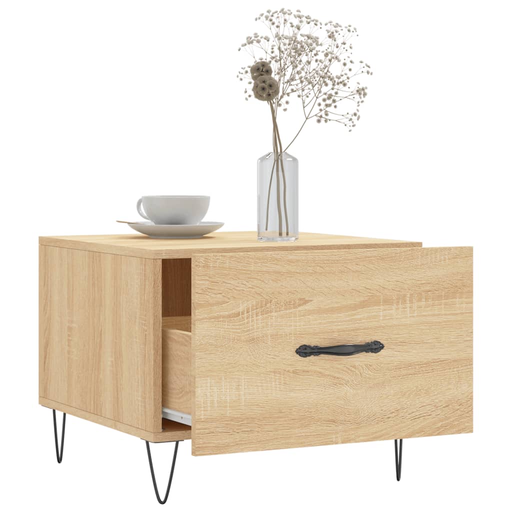 vidaXL Coffee Tables 2 pcs Sonoma Oak 50x50x40 cm Engineered Wood 4