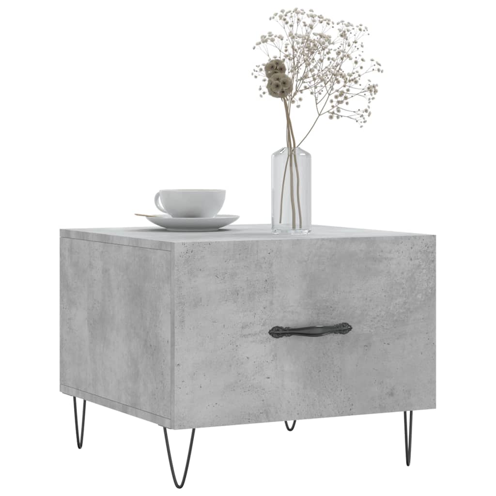 vidaXL Coffee Tables 2 pcs Concrete Grey 50x50x40 cm Engineered Wood 3