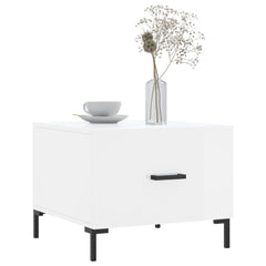 vidaXL Coffee Table High Gloss White 50x50x40 cm Engineered Wood 3