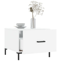 vidaXL Coffee Table High Gloss White 50x50x40 cm Engineered Wood 4