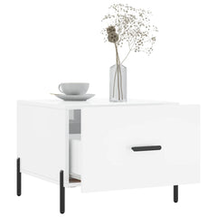 vidaXL Coffee Table High Gloss White 50x50x40 cm Engineered Wood 4