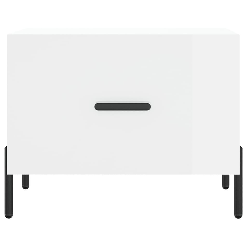 vidaXL Coffee Table High Gloss White 50x50x40 cm Engineered Wood 5