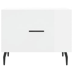 vidaXL Coffee Table High Gloss White 50x50x40 cm Engineered Wood 5