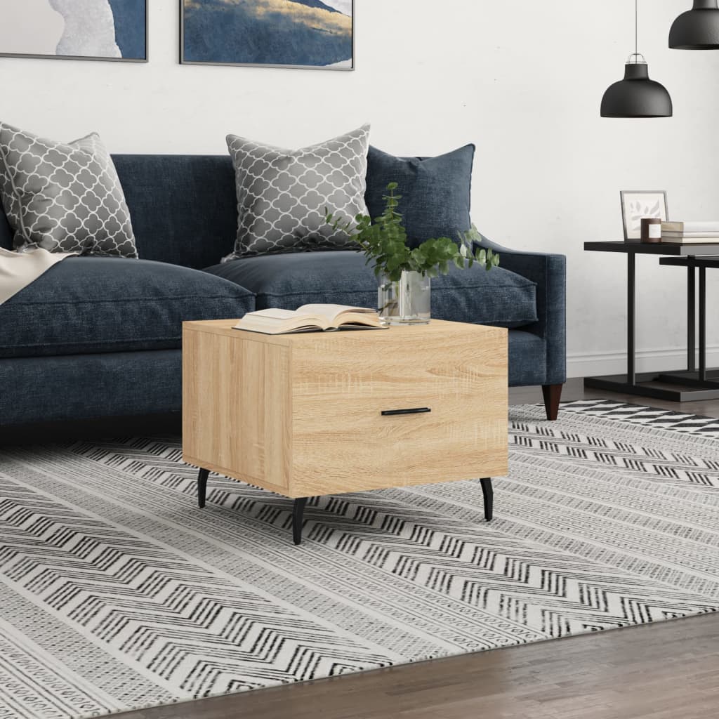 vidaXL Coffee Table Sonoma Oak 50x50x40 cm Engineered Wood 1