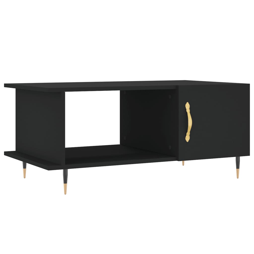 vidaXL Coffee Table Black 90x50x40 cm Engineered Wood 2