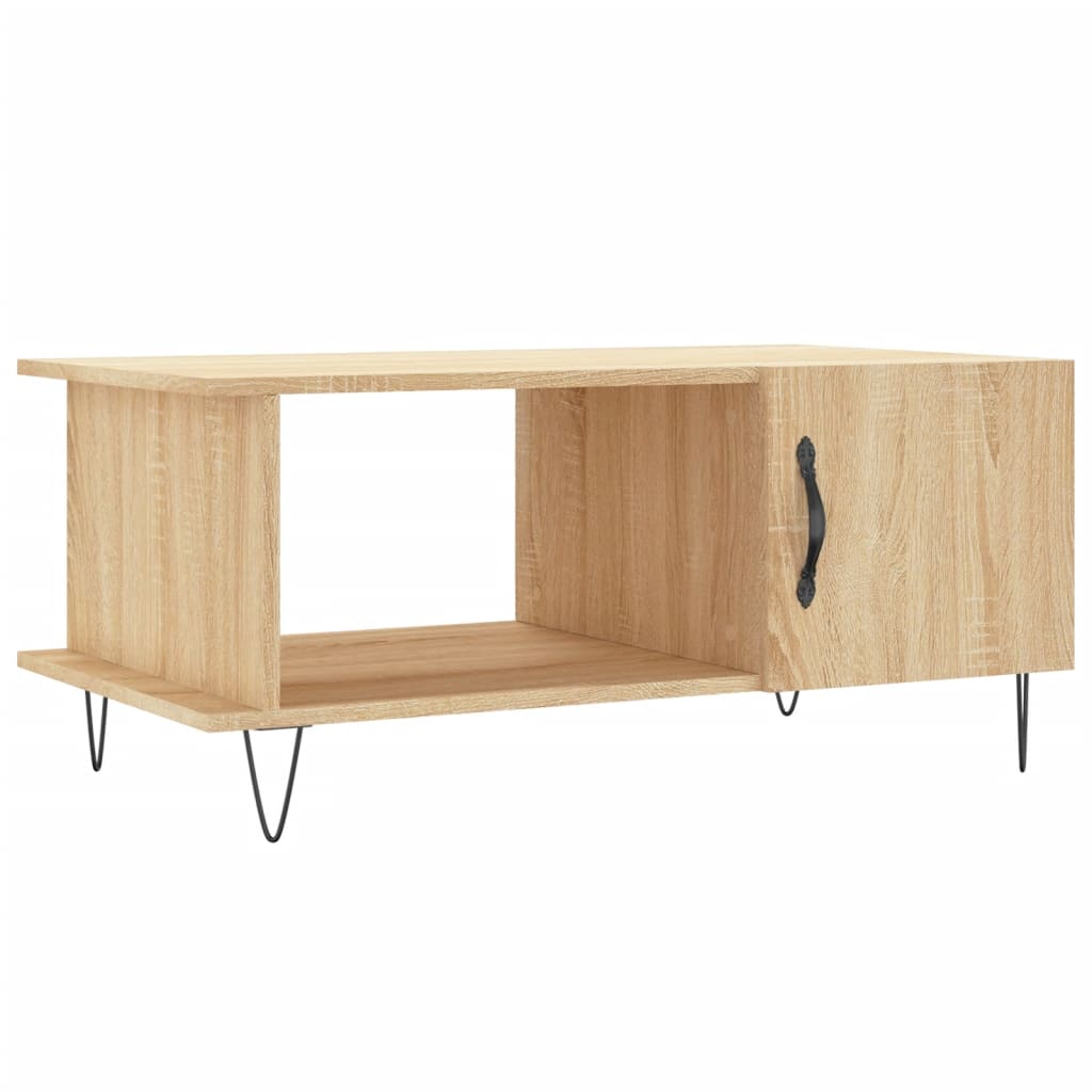 vidaXL Coffee Table Sonoma Oak 90x50x40 cm Engineered Wood 2