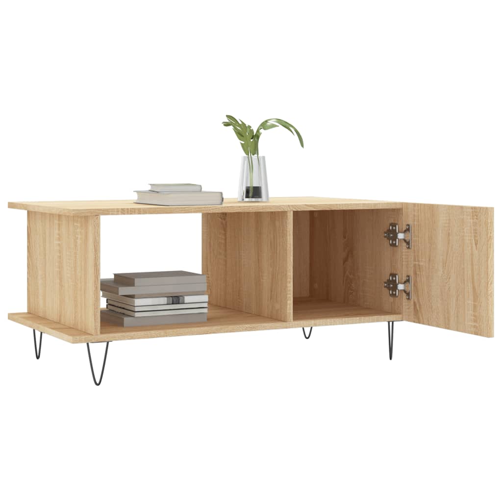 vidaXL Coffee Table Sonoma Oak 90x50x40 cm Engineered Wood 4