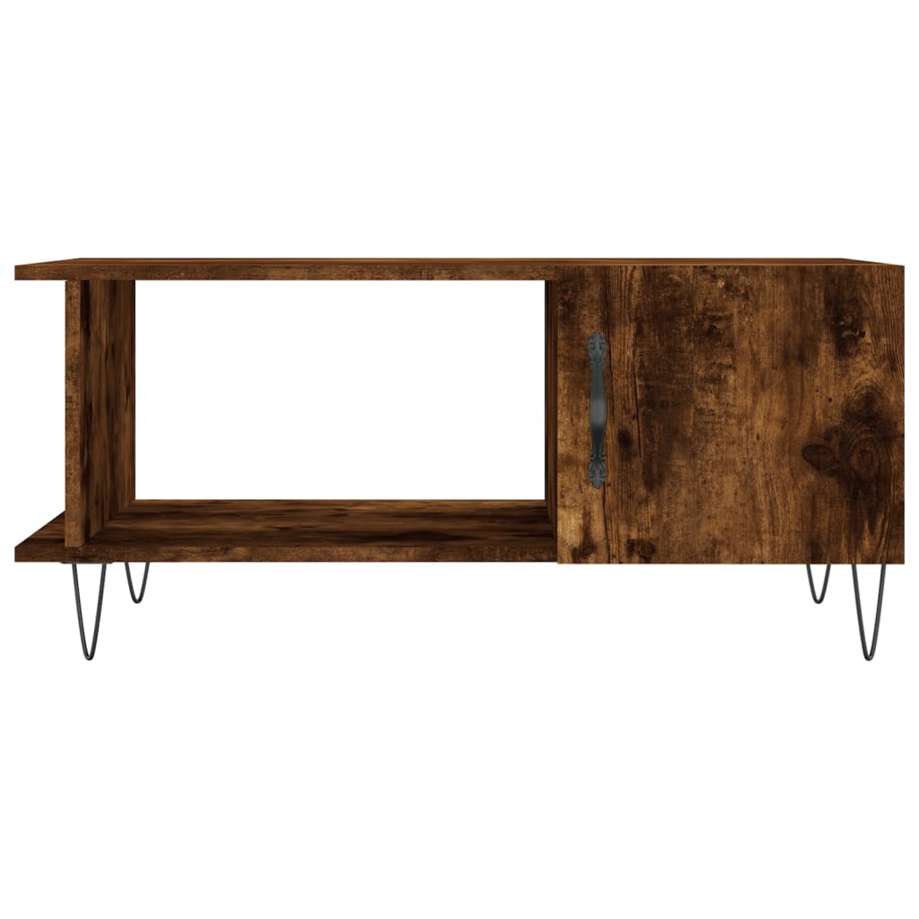 vidaXL Coffee Table Smoked Oak 90x50x40 cm Engineered Wood 5