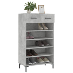 vidaXL Shoe Cabinet Concrete Grey 60x35x105 cm Engineered Wood 3