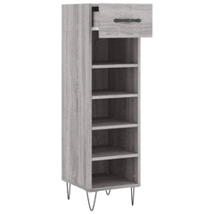 vidaXL Shoe Cabinet Grey Sonoma 30x35x105 cm Engineered Wood 5