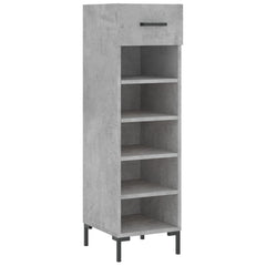 vidaXL Shoe Cabinet Concrete Grey 30x35x105 cm Engineered Wood 2