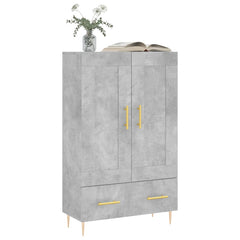 vidaXL Highboard Concrete Grey 69.5x31x115 cm Engineered Wood 3
