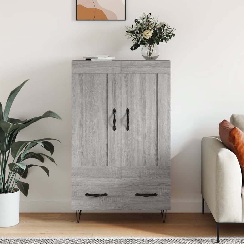 vidaXL Highboard Grey Sonoma 69.5x31x115 cm Engineered Wood 1