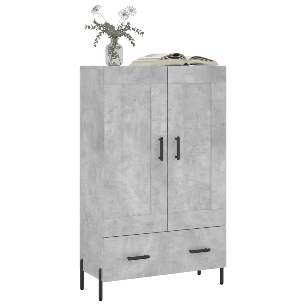 vidaXL Highboard Concrete Grey 69.5x31x115 cm Engineered Wood 3