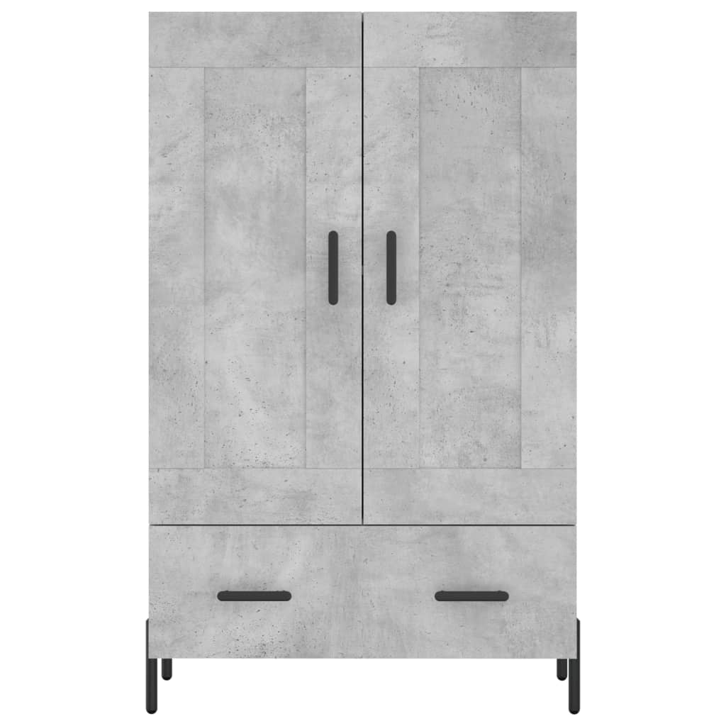 vidaXL Highboard Concrete Grey 69.5x31x115 cm Engineered Wood 5