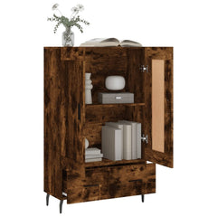 vidaXL Highboard Smoked Oak 69.5x31x115 cm Engineered Wood 4