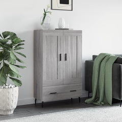 Highboard Engineered Wood in Grey Sonoma