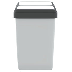 vidaXL Dual Bin White 2x25 L 4