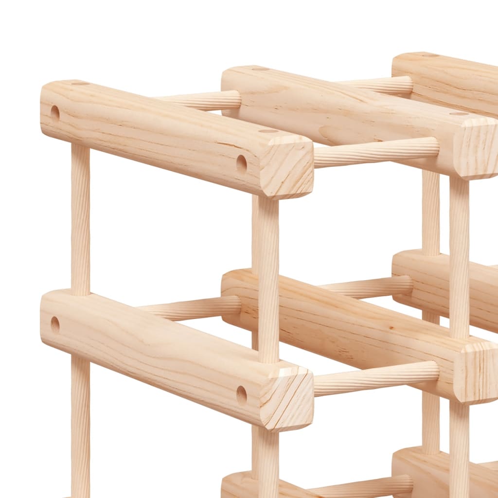 vidaXL Wine Rack for 20 Bottles 46.5x23x46.5 cm Solid Wood Pine 6