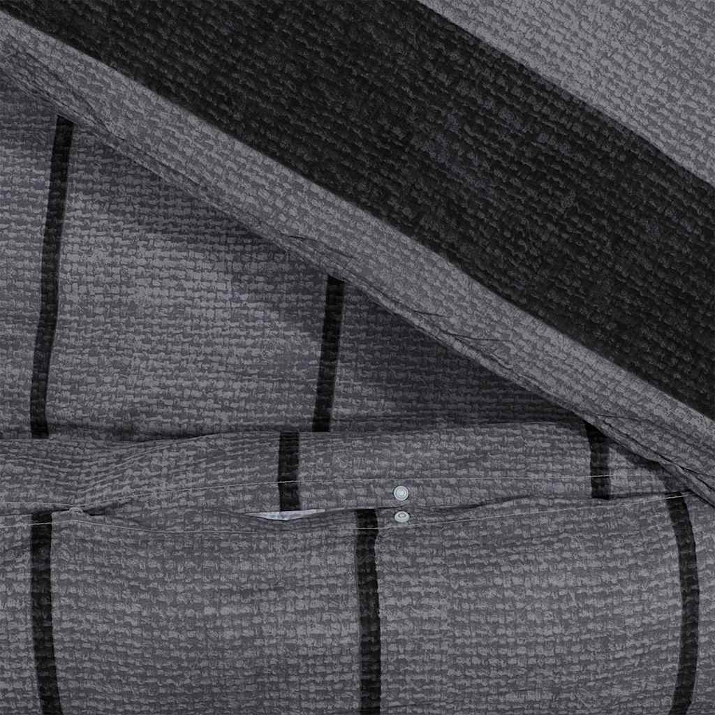 vidaXL Duvet Cover Set Dark Grey 240x220 cm Cotton 4