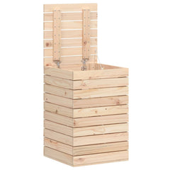 vidaXL Laundry Basket 44x44x66 cm Solid Wood Pine 4