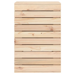 vidaXL Laundry Basket 44x44x66 cm Solid Wood Pine 6