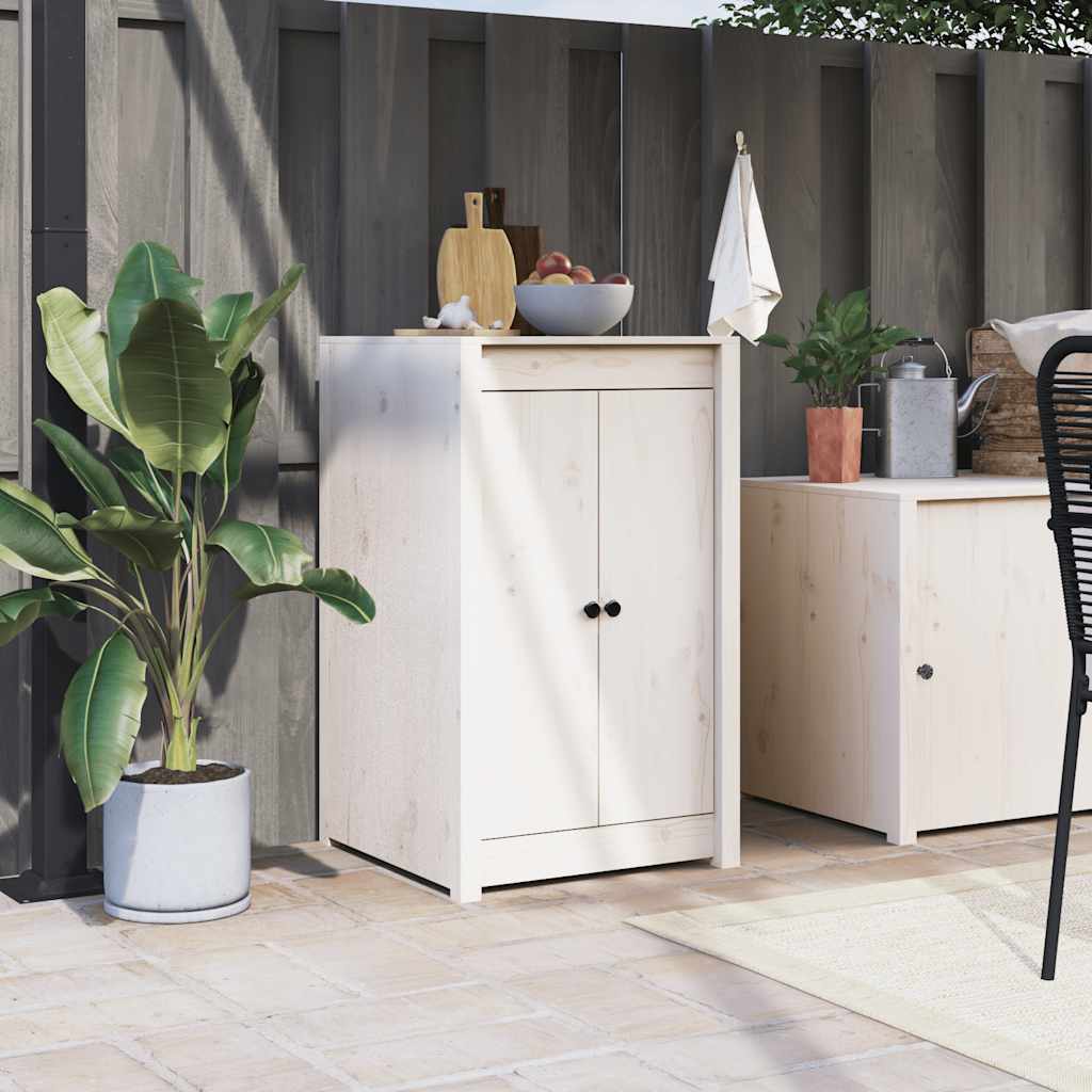 vidaXL Outdoor Kitchen Door "MEPPEL" White 50x9x82 cm Solid Wood Pine 1