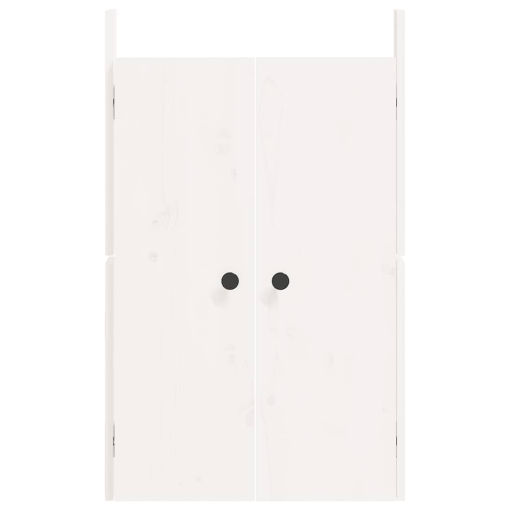 vidaXL Outdoor Kitchen Doors MEPPEL 2 pcs White 50x9x82 cm Solid Wood Pine 4