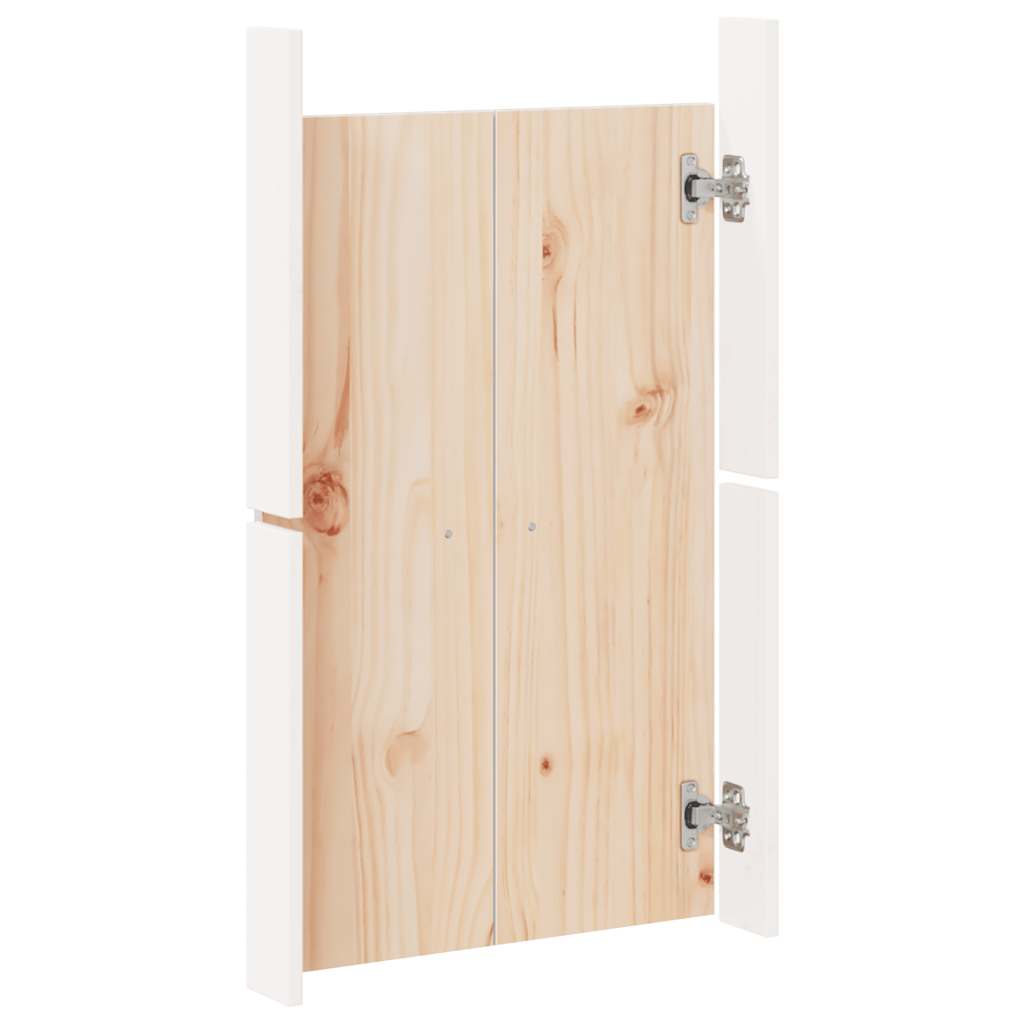 vidaXL Outdoor Kitchen Doors MEPPEL 2 pcs White 50x9x82 cm Solid Wood Pine 6