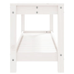 vidaXL Garden Bench White 108x35x45 cm Solid Wood Pine 6