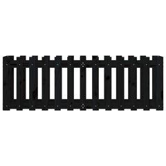 vidaXL Garden Raised Bed with Fence Design Black 150x50x50 cm Solid Wood Pine 5